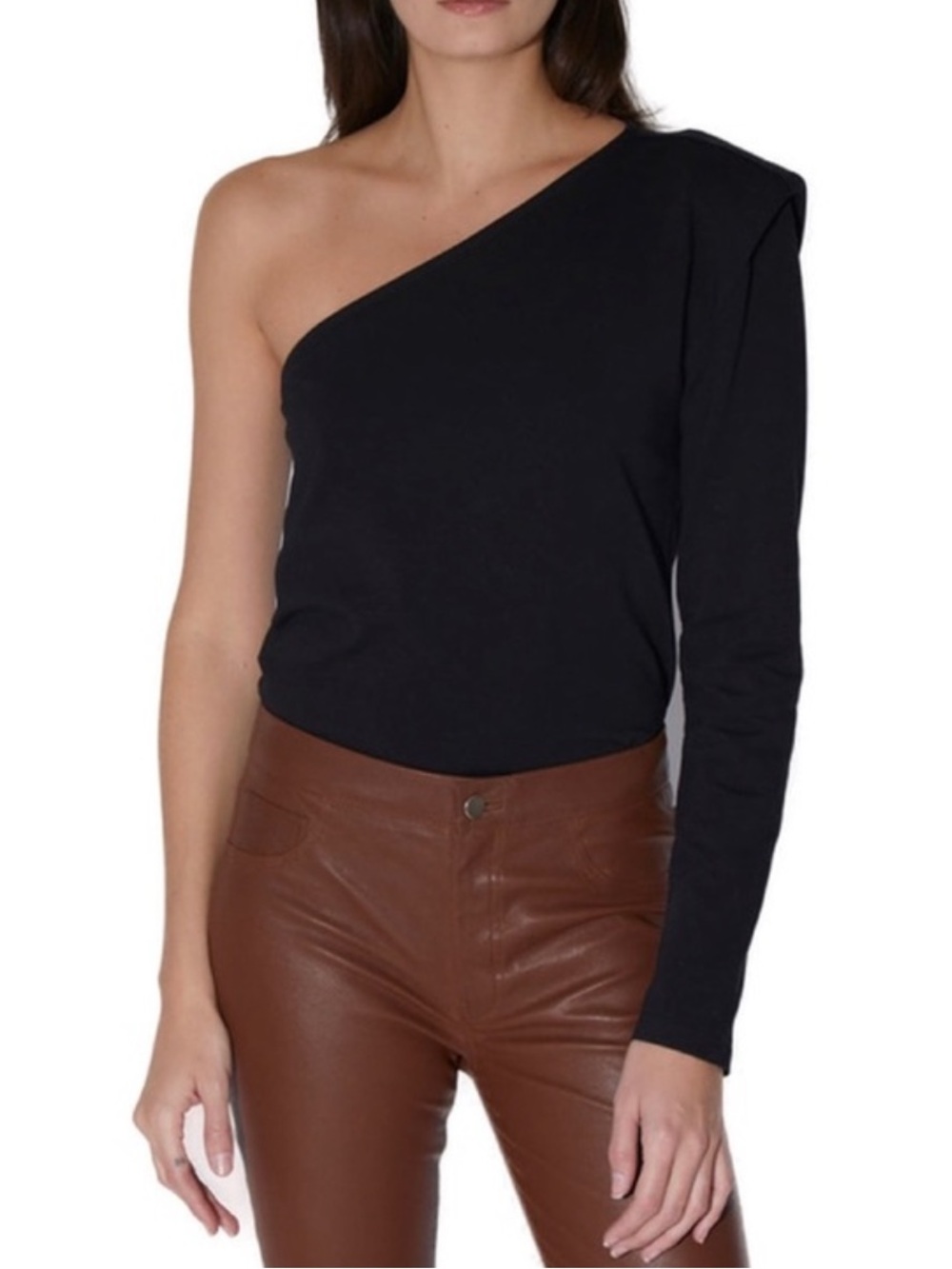 NEW WALTER BAKER BLACK ONE-SHOULDER TOP